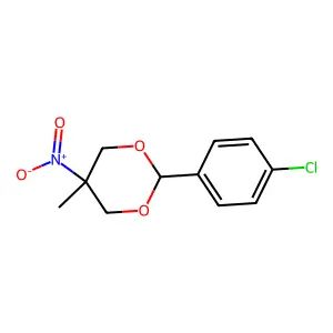 1,3-Dioxane, 2-(p-chlorophenyl)-5-methyl-5-nitro- structure