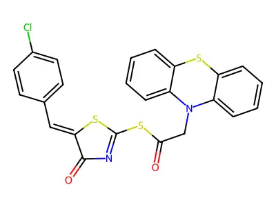 S-[(5Z)-5-[(4-chlorophenyl)methylidene]-4-oxo-1,3-thiazol-2- structure
