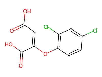(E)-2-(2,4-dichlorophenoxy)but-2-enedioic acid structure