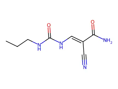 2-Cyano-3-(propylcarbamoylamino)prop-2-enamide structure