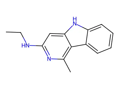 5H-Pyrido(4,3-b)indol-3-amine, N-ethyl-1-methyl- structure