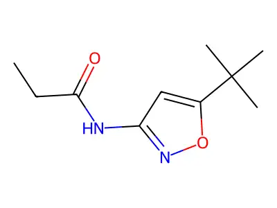 N-(5-tert-butyl-1,2-oxazol-3-yl)propanamide structure