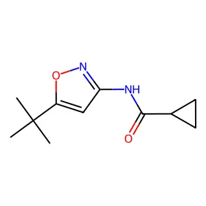 Cyclopropanecarboxamide, N-(5-(1,1-dimethylethyl)-3-isoxazolyl)- structure