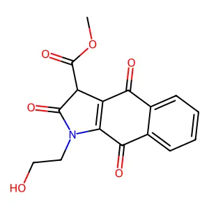 methyl 1-(2-hydroxyethyl)-2,4,9-trioxo-3H-benzo[f]indole-3-carboxylate structure