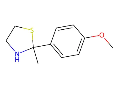 2-(4-Methoxyphenyl)-2-methyl-1,3-thiazolidine structure