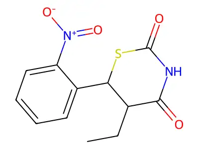 5-Ethyl-4-hydroxy-6-(2-nitrophenyl)-5,6-dihydro-2H-1,3-thiazin-2-one structure