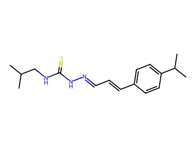 1-(2-methylpropyl)-3-[(E)-[(E)-3-(4-propan-2-ylphenyl)prop-2 structure