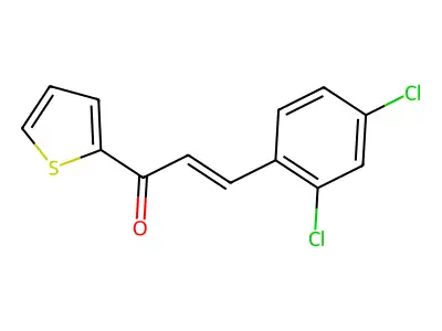 3-(2,4-Dichlorophenyl)-1-(2-thienyl)prop-2-en-1-one structure