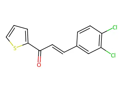 3-(3,4-Dichlorophenyl)-1-thiophen-2-ylprop-2-en-1-one structure