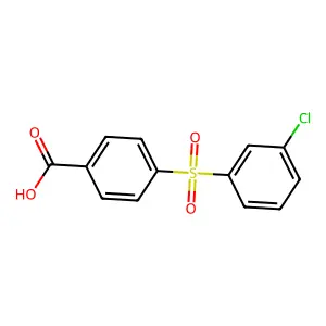 4-(3-Chlorophenyl)sulfonylbenzoic acid structure