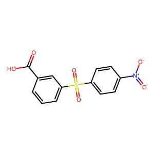 3-((4-(Hydroxy(oxido)amino)phenyl)sulfonyl)benzoic acid structure