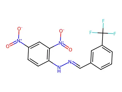 2,4-dinitro-N-[[3-(trifluoromethyl)phenyl]methylideneamino]aniline structure