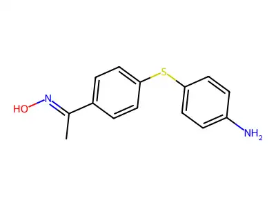 4-{[4-(N-hydroxyethanimidoyl)phenyl]sulfanyl}aniline structure