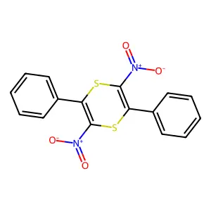 1,4-Dithiin, 2,5-dinitro-3,6-diphenyl- structure