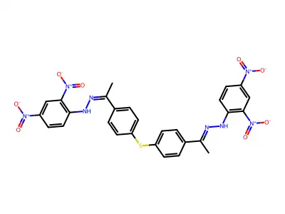 N-[(E)-1-[4-[4-[(Z)-N-(2,4-dinitroanilino)-C-methylcarbonimi structure