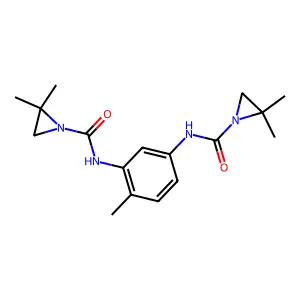 N-[3-[(2,2-dimethylaziridine-1-carbonyl)amino]-4-methylphenyl]-2,2-dimethylaziridine-1-carboxamide structure