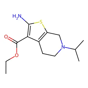 ethyl 2-amino-6-propan-2-yl-5,7-dihydro-4H-thieno[2,3-c]pyridine-3-carboxylate structure