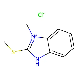 1-Methyl-2-(methylsulfanyl)-1H-benzimidazole--hydrogen chloride (1/1) structure