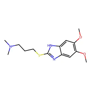 Benzimidazole, 5,6-dimethoxy-2-((3-dimethylaminopropyl)thio)- structure