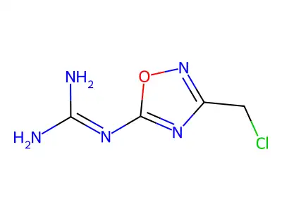 N-[3-(chloromethyl)-1,2,4-oxadiazol-5-yl]guanidine structure
