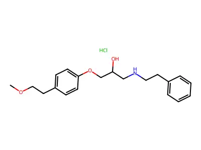1-(4-(2-Methoxyethyl)phenoxy)-3-((2-phenylethyl)amino)-2-propanol hydrochloride structure