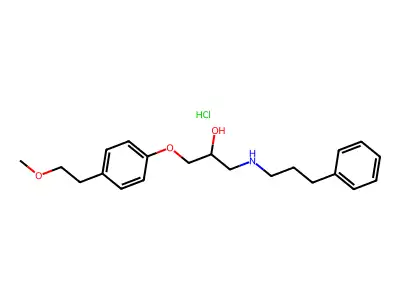 1-(4-(2-Methoxyethyl)phenoxy)-3-((3-phenylpropyl)amino)-2-propanol hydrochloride structure