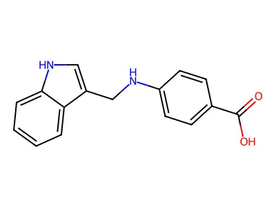 4-(3-Indolylmethylamino)benzoic acid structure