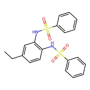 N,N'-(4-Ethyl-1,2-phenylene)dibenzenesulfonamide structure