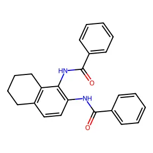 N-(1-benzamido-5,6,7,8-tetrahydronaphthalen-2-yl)benzamide structure