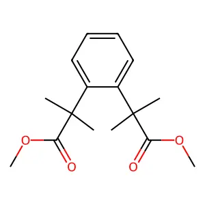 Methyl 2-[2-(1-methoxy-2-methyl-1-oxopropan-2-yl)phenyl]-2-methylpropanoate structure