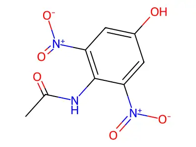 N-(4-hydroxy-2,6-dinitrophenyl)acetamide structure
