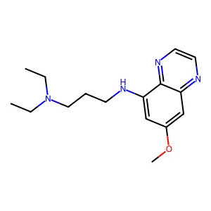 N',N'-diethyl-N-(7-methoxyquinoxalin-5-yl)propane-1,3-diamine structure