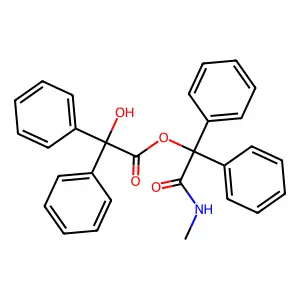 [2-(Methylamino)-2-oxo-1,1-diphenylethyl] 2-hydroxy-2,2-diphenylacetate structure