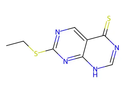 4-Thiono-7-ethylthio-3h-pyrimido[4, 5-d]pyrimidine structure
