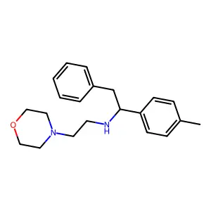 Morpholine, 4-(2-((alpha-(p-tolyl)phenethyl)amino)ethyl)- structure