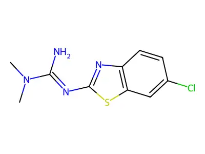 2-(6-Chloro-1,3-benzothiazol-2-yl)-1,1-dimethylguanidine structure