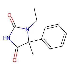 1-Ethyl-5-methyl-5-phenylimidazolidine-2,4-dione structure