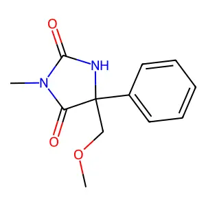 5-(Methoxymethyl)-3-methyl-5-phenylimidazolidine-2,4-dione structure
