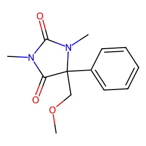 5-(Methoxymethyl)-1,3-dimethyl-5-phenylimidazolidine-2,4-dione structure