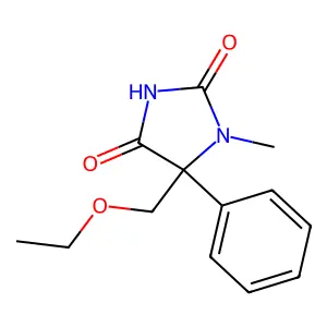 5-(Ethoxymethyl)-1-methyl-5-phenylimidazolidine-2,4-dione structure