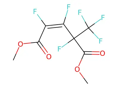 cis-Dimethyl perfluoro(4-methyl-2-pentene)dioate structure