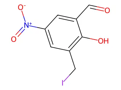 Salicylaldehyde, 3-iodomethyl-5-nitro- structure