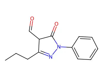 2-Pyrazolin-5-one, 4-formyl-1-phenyl-3-propyl- structure