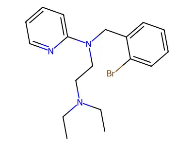 Pyridine, 2-((o-bromobenzyl)(2-(diethylamino)ethyl)amino)- structure