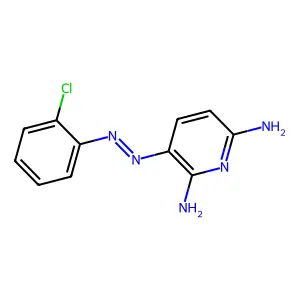 Pyridine, 3-((o-chlorophenyl)azo)-2,6-diamino- structure