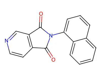 3,4-Pyridinedicarboximide, N-(1-naphthyl)- structure