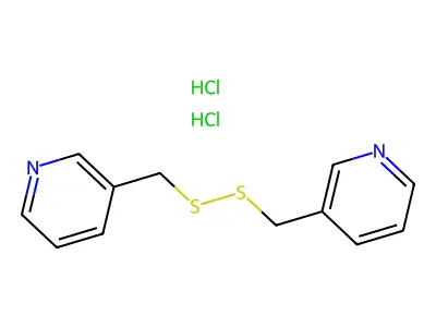 Pyridine, 3,3'-dithiodimethylenedi-, dihydrochloride structure
