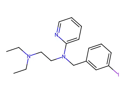 Pyridine, 2-((m-iodobenzyl)(2-(diethylamino)ethyl)amino)- structure