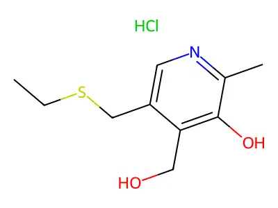 4-Pyridinemethanol, 3-(ethylthiomethyl)-5-hydroxy-6-methyl-, hydrochloride structure