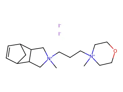 4,7-Methanoisoindolinium, 3a,7a-dihydro-2-methyl-2-(3-(4-methyl-4-morpholinio)propyl)-, diiodide structure